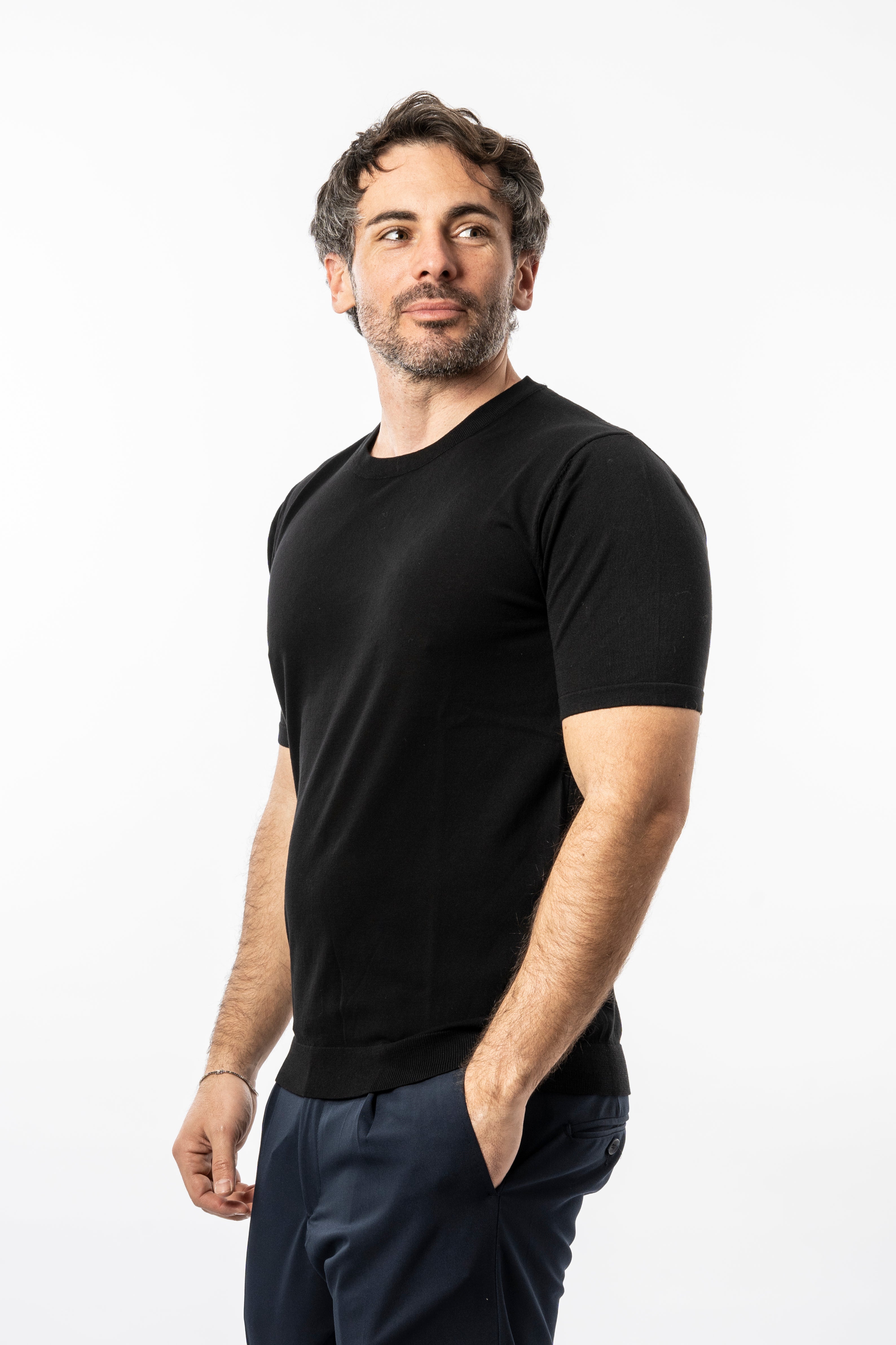 Maglia in Cotone - Nero